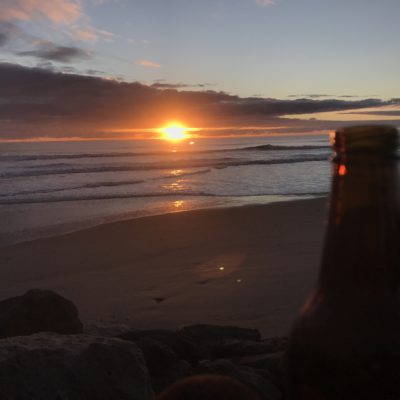 Evening beer at the beach